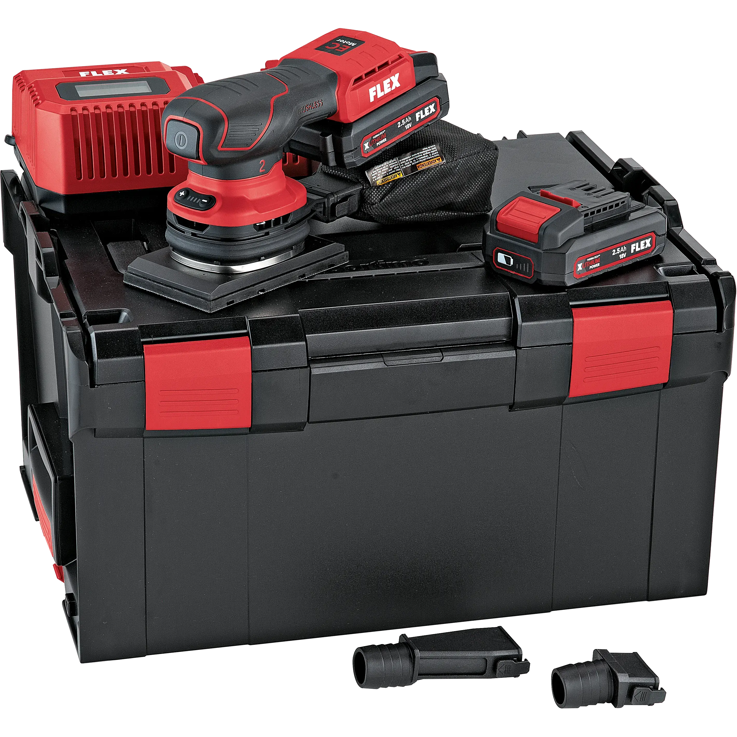 FLEX OSE 2-80 18-EC/2.5 Set, Aku vibrační bruska s regulací otáček bezuhlíková 18 V