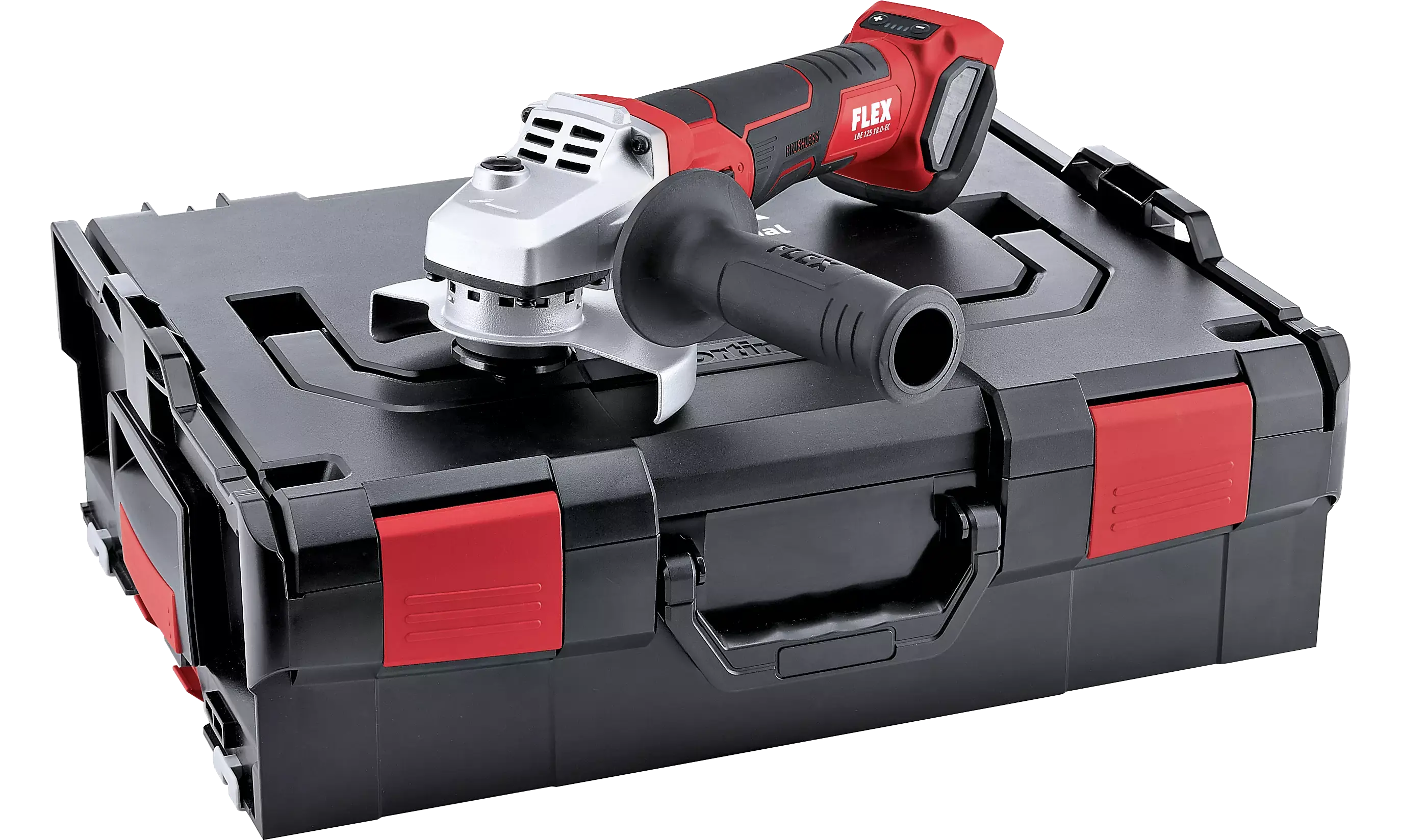 FLEX LBE 125 18.0-EC, Aku úhlová bruska s variabilními otáčkami a brzdou 18,0 V 125 mm