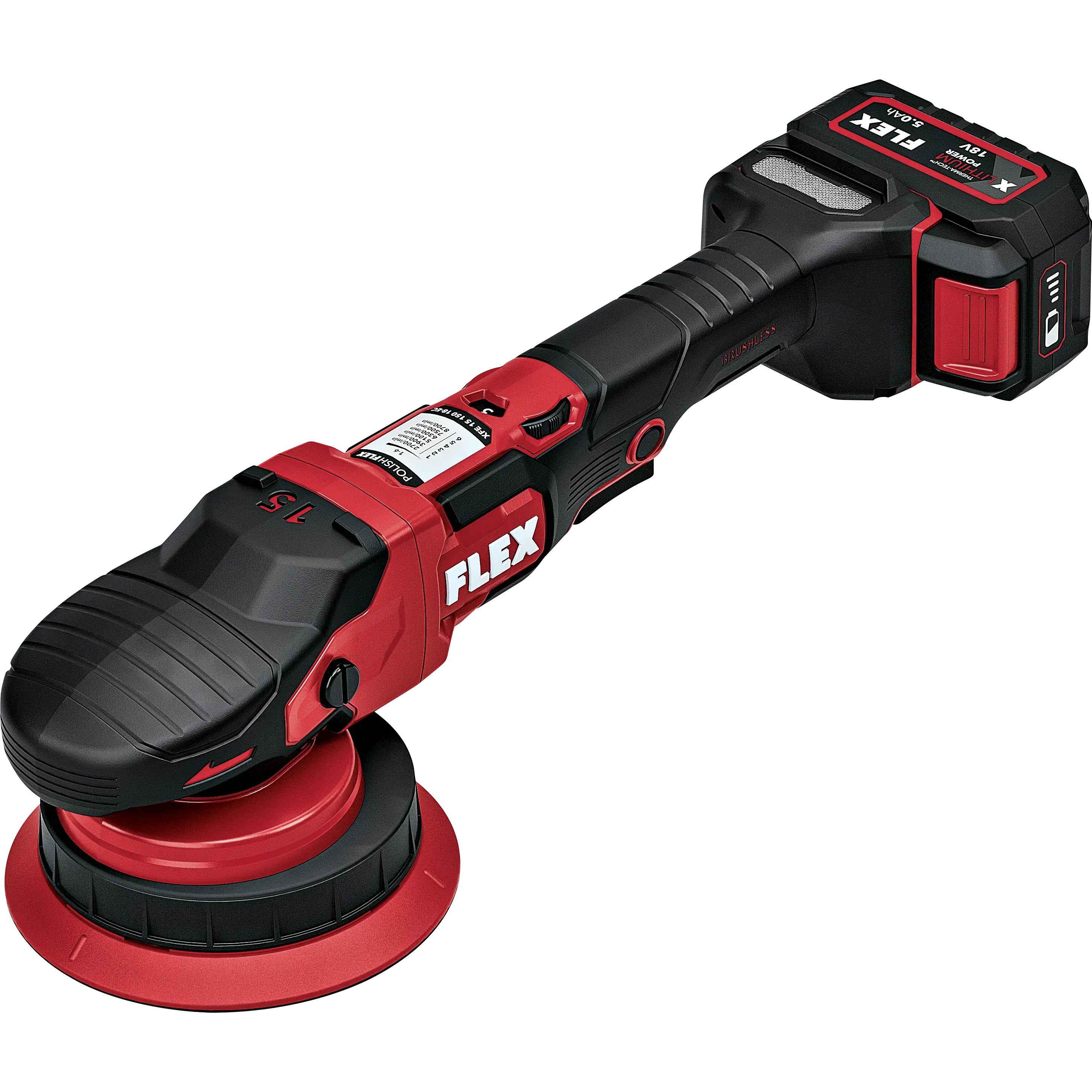 FLEX XFE 15 150 18-EC Set, Akumulátorová excentrická leštička s volným pohybem 18 V