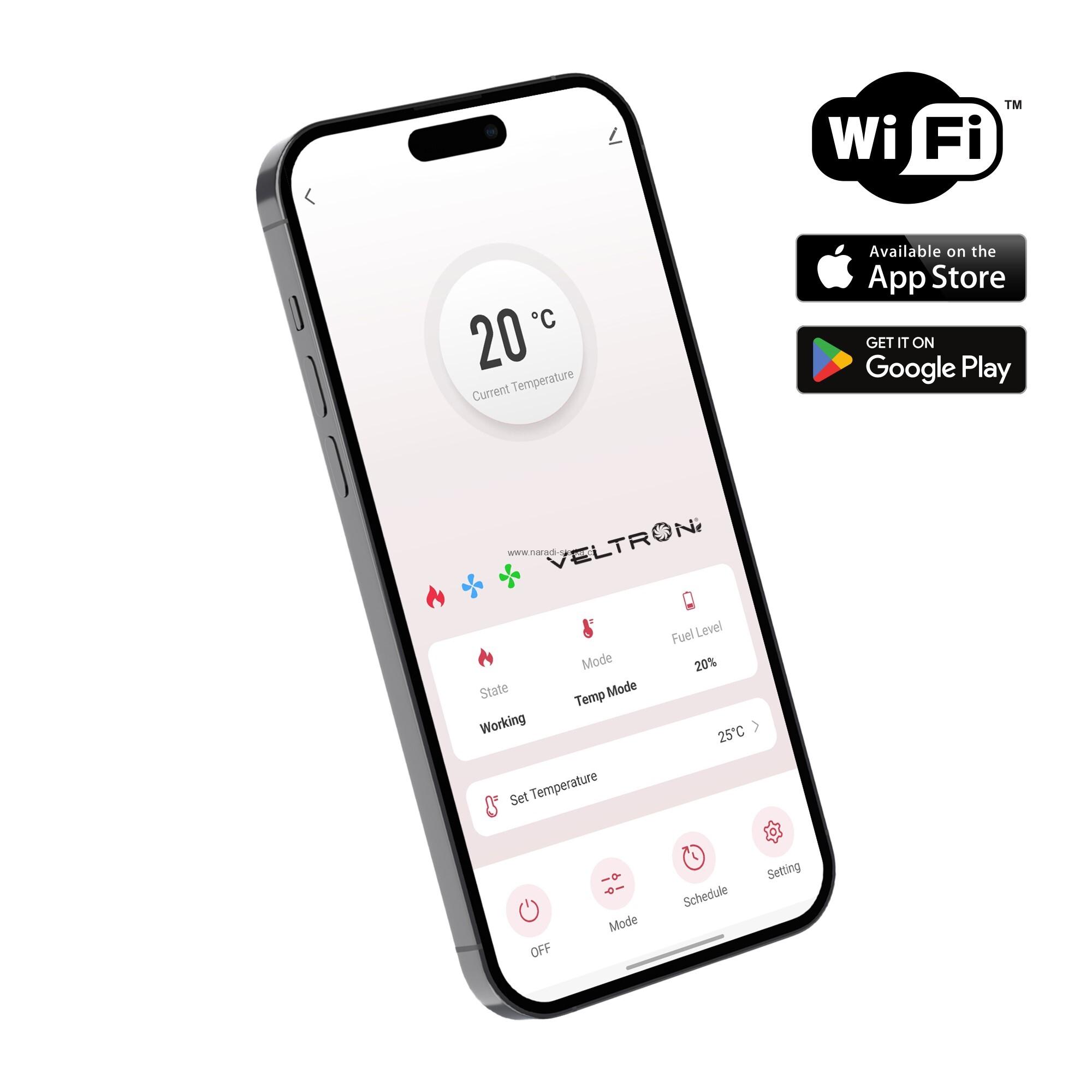 Infračervené naftové topidlo Veltron / Hipers DHOE-90 10,4kW s WIFI
